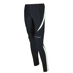 Airtracks Damen Laufhose Lang Pro Jogginghose Trainingshose Jogginghose Fitnesshose Leggings Fahrradhose - schwarz-grau - XL - Damen von Airtracks