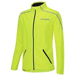 Airtracks Damen Thermo Jacke AIR TECH Fahrradjacke Laufjacke Radlerjacke Radjacke Wasserdicht Winddicht Windstopper Atmungsaktiv Reflektierend - Neon - L von Airtracks