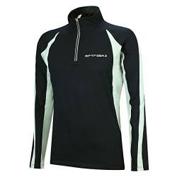 Airtracks Damen Thermo Laufshirt Langarm Pro Winter Sweatshirt Fleece Funktionsshirt Sport Langarmshirt - schwarz - M - Damen von Airtracks