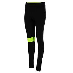 Airtracks Damen Winter Fahrradhose Lang - Thermo Radhose Lang - Radlerhose - 3D Coolmax gepolstert - Atmungsaktiv - Reflektoren - XL - schwarz-neon von Airtracks