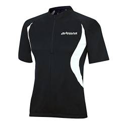 Airtracks Herren Fahrradtrikot Kurzarm Team Radtrikot Jersey Bike Radler Shirt Atmungsaktiv Schnelltrocknend Reflektierend Größen XS S M XL XXL XXXL XXXXL - schwarz - XXL von Airtracks