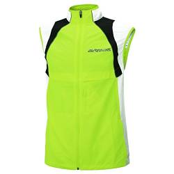 Airtracks Herren Fahrradweste Laufweste Radweste Leichte Wind Weste Reflektierend Winddicht Ärmellos Windstopper Atmungsaktiv Windstopper S M L Xl XXl 3XL 4XL - neon-weiß - S - Herren von Airtracks