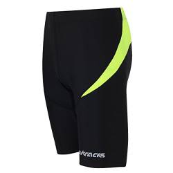 Airtracks Herren Funktions Laufhose Kurz Pro Lauftight Running Tight Laufshort Sporthose für Männer Jogging Hose Atmungsaktiv Schnelltrocknend S M L XL XXL XXXL XXXXL 3XL 4XL - schwarz-neon - XXL von Airtracks