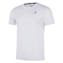 Airtracks Herren Funktions Laufshirt Kurzarm Comfort Line Running T-Shirt Trainingsshirt für Männer Funktionsshirt Sportshirt Fitness Kurzarmshirt S M L XL XXL 3XL 4XL - Weiss - L von Airtracks