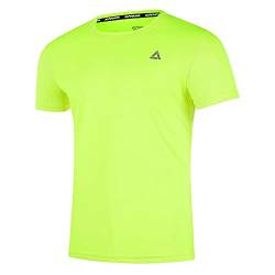 Airtracks Herren Funktions Laufshirt Kurzarm Comfort Line Running T-Shirt Trainingsshirt für Männer Funktionsshirt Sportshirt Fitness Kurzarmshirt S M L XL XXL 3XL 4XL - neon - L von Airtracks