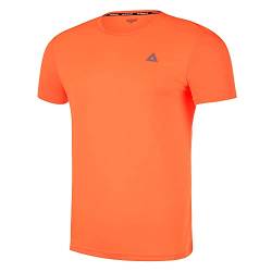 Airtracks Herren Funktions Laufshirt Kurzarm Comfort Line Running T-Shirt Trainingsshirt für Männer Funktionsshirt Sportshirt Fitness Kurzarmshirt S M L XL XXL 3XL 4XL - orange - XXL von Airtracks