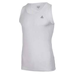 Airtracks Herren Laufshirt Kurzarm Ärmellos Tank Top Pro Line Running T-Shirt Trainingsshirt für Männer Funktionsshirt Sportshirt Fitness Jogging Shirt S M L XL XXL XXXL XXXXL 3XL 4XL - Weiss - XL von Airtracks