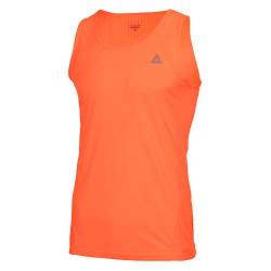 Airtracks Herren Laufshirt Kurzarm Ärmellos Tank Top Pro Line Running T-Shirt Trainingsshirt für Männer Funktionsshirt Sportshirt Fitness Jogging Shirt S M L XL XXL XXXL XXXXL 3XL 4XL - orange - S von Airtracks