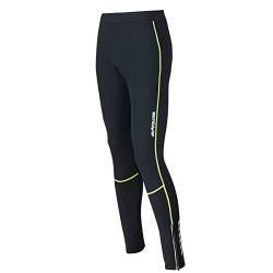 Airtracks Herren Thermo Fahrradhose Lang Pro Winter Radhose Windstopper Radlerhose Gepolstert -schwarz-neon - L von Airtracks