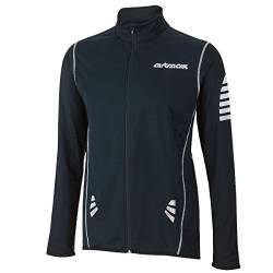 Airtracks Herren Winter Fahrradtrikot Langarm Pro Thermo Funktions Radtrikot Windstopper Warm Fleece -schwarz-Silber - XXL von Airtracks