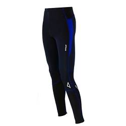 Airtracks Herren Winter Thermo Laufhose Lang Jogginghose Trainingshose Jogginghose Fitnesshose Leggings Fahrradhose - schwarz-blau - S von Airtracks