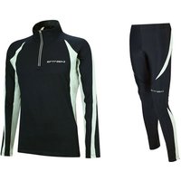 Airtracks Lauftights Damen Thermo Laufset Pro: Funktions Laufshirt Langarm + Laufhose Lang (Laufset, 2-tlg) Laufbekleidung mit warme Thermoqualität, bei kaltem Wetter Herbst - Winter » S M L Xl XXL XXXL « von Airtracks