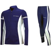 Airtracks Lauftights Damen Thermo Laufset: Laufshirt Langarm + Laufhose Lang (Laufset, 2-tlg) Laufbekleidung mit warme Thermoqualität, bei kaltem Wetter Herbst - Winter » S M L Xl XXL XXXL « von Airtracks