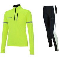 Airtracks Lauftights Herren Thermo Laufset Pro: Thermo Laufshirt Langarm + Laufhose Lang (Laufset, 2-tlg) Laufbekleidung mit ausgezeichneter thermischer, Isolierkraft bei kaltem Wetter Herbst - Winter » S M L Xl XXL XXXL « von Airtracks