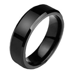 Aisoway Männer Black Titanium Edelstahl-Ring-Fabrik-Liebhaber Paar Ringe Für Weiblichen Durchmesser 16 von Aisoway
