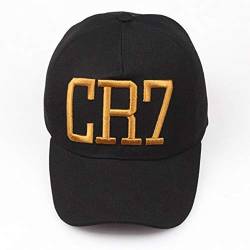 Unisex CR7 Brief Drucken Footbal Hut Fußball Baseball Hysteresen Entspannung Sun Visor Caps Für Frauen Und Männer (Schwarz) von Aisoway