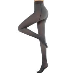 Aisprts Strumpfhosen Damen Winter, Thermo Strumpfhose Damen, Fake Transluzente Stretch Thermoleggins für Damen (Grau, L/XL, 90g) von Aisprts