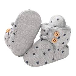 Aisprts Unisex Baby Winterschuhe,Neugeborenen Baumwoll Baby Mädchen Jungen boots Stiefel Sock mit Fleece Futter Rutschfest Wärme Babyschuhe 12-18 Monate,E2 von Aisprts