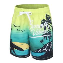 Aisyee Badehose Jungen Badeshorts Schnell Trocknende Boardshorts Kinder Strand Shorts 110 116/5-6 Jahre von Aisyee