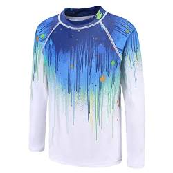 Aisyee UV Schwimmshirt Jungen Einteiler Langarm Badeshirt Kinder Badeanzug Jungen 134 140/9-10 Jahre von Aisyee