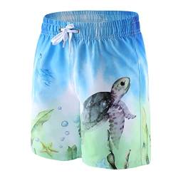 Badehose Jungen Kinder Badeshorts Schnell Trocknende Boardshorts Hawaii Strand Shorts 134 140/9-10 Jahre von Aisyee