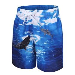 Jungen Badehose Hai Kinder Badeshorts Schnell Trocknende Boardshorts Lässige Strand Shorts 134 140/9-10 Jahre von Aisyee