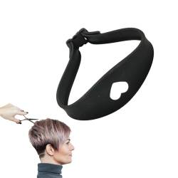 Aisyrain Haarschneideanleitung, verstellbare Nackenhaarführung - Haaransatz-Haarschnitt-Formwerkzeug - Verstellbare, gebogene Silikon-Haarschnittbänder für Friseursalons und Heimwerker von Aisyrain