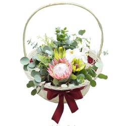 Handgewebter Blumenkorb | Blumenmädchenkorb,Gewebter Picknickkorb für Zuhause, Party-Dekoration, Gartenkorb für Hochzeit, Blumenmädchen, gewebter Blumen-Rattan-Korb Aisyrain von Aisyrain