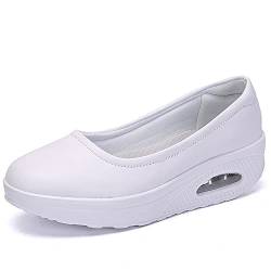 Aitaobao Damen Freizeitschuhe Leichte Keilabsatz Turnschuhe Loafers Bequem rutschfest Plateau Walkingschuhe Abnehmen Schuhe von Aitaobao