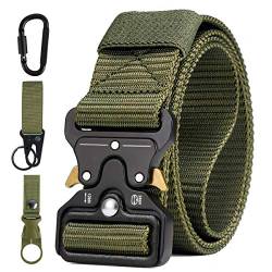 AivaToba Taktischer Gürtel Herren, Schnellverschluss Military Style Nylon Canvas Arbeitsgürtel Gürtel mit Metallschnalle für Draussen Sportarten Camping Vatertag von AivaToba