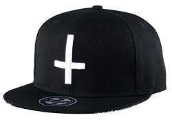 Aivtalk Hip-Hop Baseball Cap Kappe Mütze Unisex Snapback Verstellbare Baseballcap Original Kreuz Gedruckte Basecap - Schwarz von Aivtalk