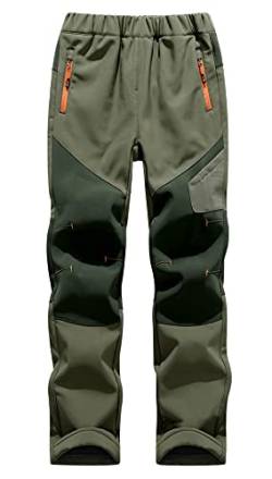 Aivtalk Kinder Softshellhose Skihose Thermohose Fleece Gefüttert Thermohose Wasserdicht Winddicht Wanderhose Jungen Mädchen von Aivtalk