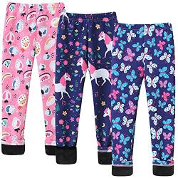 Aivtalk Mädchen Fleece Gefüttert Leggings 2er/3er Pack Set Dicke Thermohose Bunt Kinder Winter Warme Hosen Strumpfhosen von Aivtalk