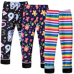 Aivtalk Mädchen Fleece Gefüttert Leggings 2er/3er Pack Set Dicke Thermohose Bunt Kinder Winter Warme Hosen Strumpfhosen von Aivtalk