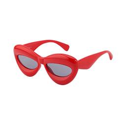 Aiweijia Retro Lustige Sonnenbrille UV400 Schutz für Frauen Männer Lip Form Aufblasbare Sonnenbrille von Aiweijia