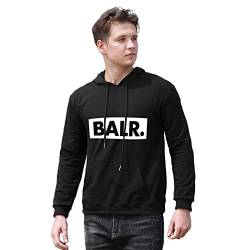 Aiya Men's Balr Soccer Fan Logo Printed Pullover Hoodies Long Sleeve Hooded Sweatshirt Black L von Aiya