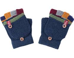 Aiyomimo Herbst und Winter Baby Warme Handschuhe Kind Gestrickte Fäustlinge,3-6 Jahre alt (Dunkelblau) von Aiyomimo