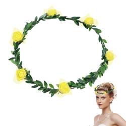 Blumenstirnbänder für Frauen,Haar Blumen Stirnband Girlande Kopfschmuck - Stirnband im Wald-Stil, Foto-Requisiten für Party, Hochzeit, Braut, Fotografie Aizuoni von Aizuoni