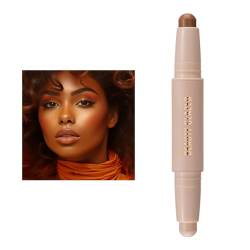 Creme-Konturstift - Mischbares, cremiges 2-in-1-Konturstift-Make-up,Wasserfester Gesichts-Concealer-Stift, Bronzer-Stick, Gesichts-Make-up-Stick für Mädchen und Frauen Aizuoni von Aizuoni