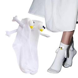 Süße Mädchensocken Paarsocken halten sich an den Händen,Süße für Mädchen und Frauen, 3D-mit magnetischem Saugnapf, Halloween-Kostüme für Paare, Partygeschenke für Mädchen und Frauen von Aizuoni