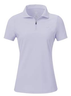 AjezMax Damen Golf Poloshirt Kurzarm mit Reißverschluss Arbeit Polohemd Schnelltrocknend Atmungsaktiv Slim-Fit T-Shirts von AjezMax