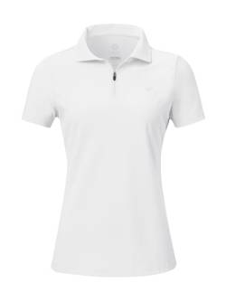 AjezMax Funktions-Poloshirt Damen Kurzarm Leicht Polohemd Sportshirt Tennis Golf Outdoor Polos Wandern Trekking Laufen Weiß L von AjezMax