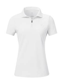AjezMax Funktions-Poloshirt Damen Kurzarm Leicht Polohemd Sportshirt Tennis Golf Outdoor Polos Wandern Trekking Laufen Weiß XL von AjezMax