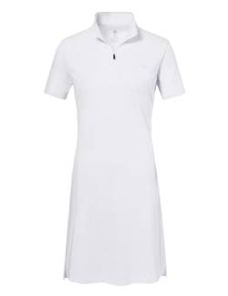 AjezMax Polokleid Kurzarm Damen Golf Tennis Kleider Baumwolle Sommer Freizeitkleider Leicht Polokragen Sport Dress Weiß M von AjezMax