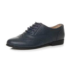 Damen Kleiner Absatz Flache Brogues Schnüren Elegant Arbeit Haferlschuh Budapester Größe 4 37 von Ajvani