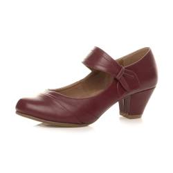 Damen mittlerer hoher Blockabsatz Komfort Mary Jane reimchen-Pumps größe 5 38 von Ajvani