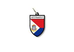 Schlüsselanhänger Ring Flagge Nationalschild Saint Martin Marteen Sint von Akachafactory