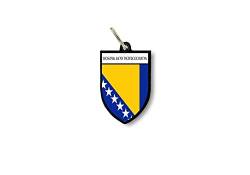 Schlüsselanhänger Schlüsselanhänger Ring Flagge National-Souvenir Schild Bosnien von Akachafactory