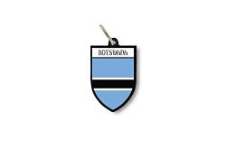 Schlüsselanhänger Schlüsselanhänger Ring Flagge National Souvenir Schild Botswana von Akachafactory