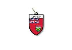 Schlüsselanhänger Schlüsselanhänger Ring Flagge Nationalflagge Souvenir Schild Kanada Ontario von Akachafactory